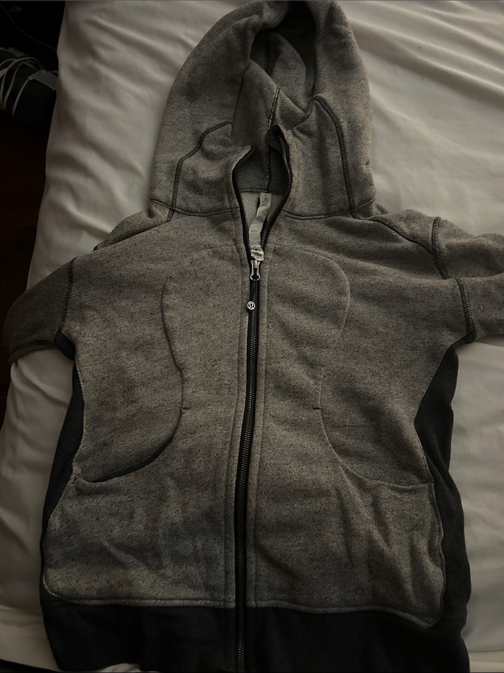 lululemon athletica Gray Full-Zip Hooded Sweatshirt